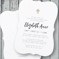 First Communion For Her Modern Minimalist Cross