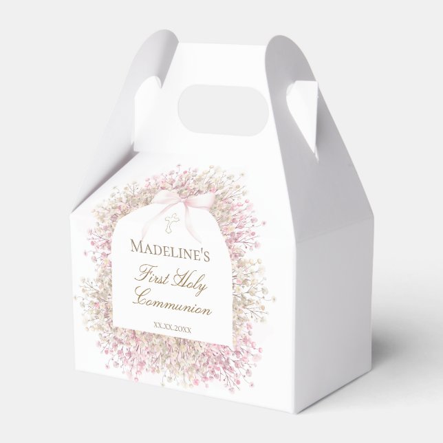 First Communion girl Favour Box (Front Side)