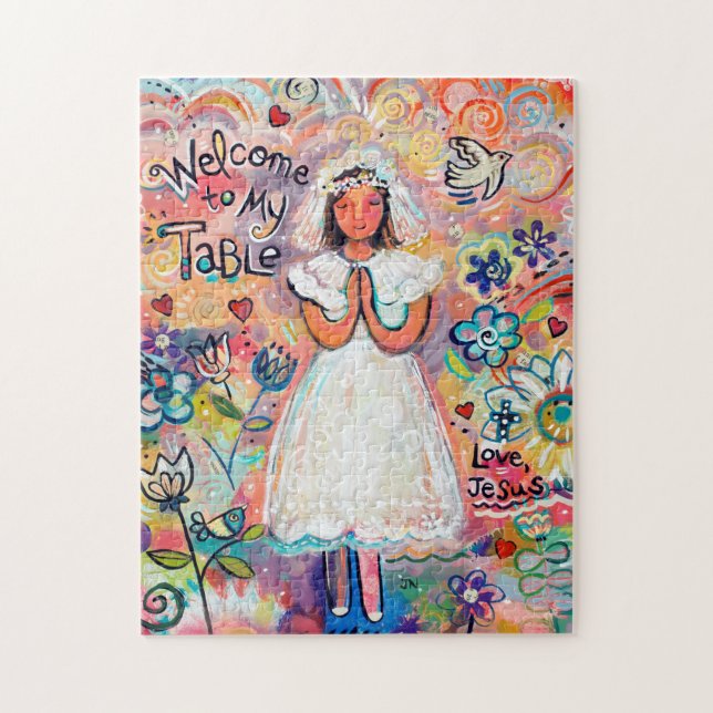 First Communion Girl Gift Puzzle (Vertical)