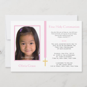 First Communion - Girl Invitation