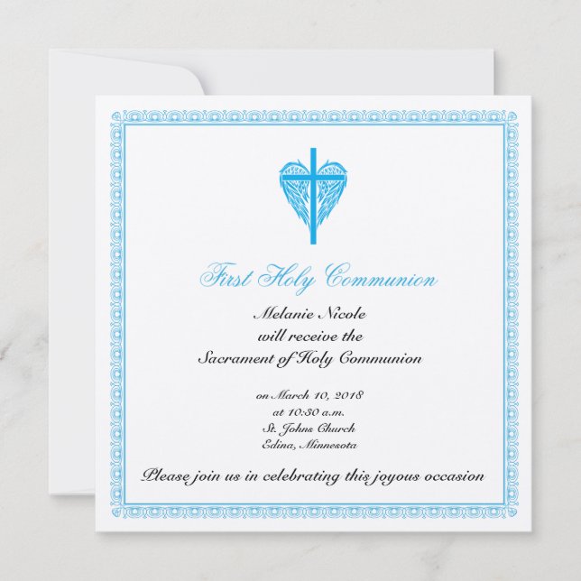First communion invitation (Front)