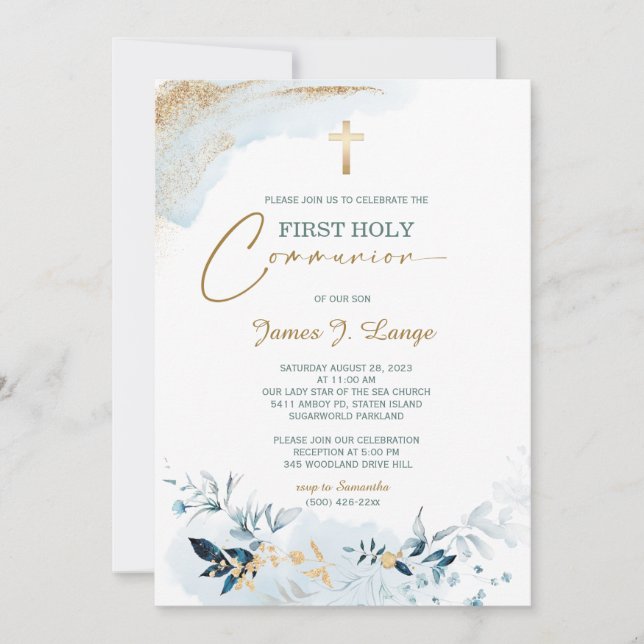 First Communion Invitation Boy (Front)