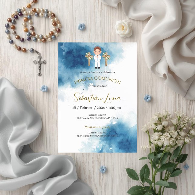 First Communion Invitation Boy (Creator Uploaded)