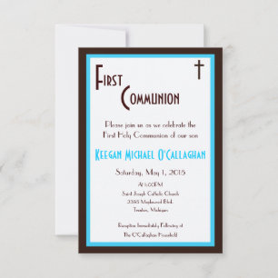 First Communion Invitation - Boy