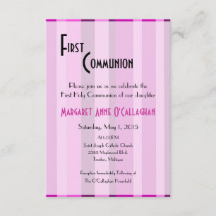 First Communion Invitation - Girl