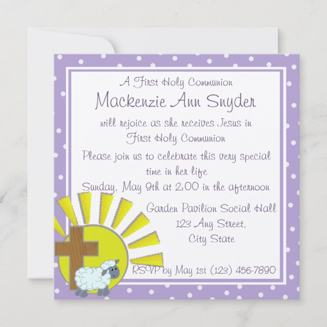 First Communion Invite (Front)