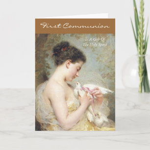 first communion is a gift of the holy spirit card