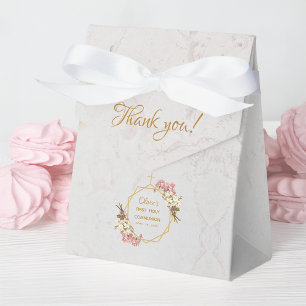 First Communion Marble Gold Orchids Floral Girl Favour Box