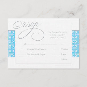 First Communion or Baptism RSVP Blue