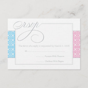 First Communion or Baptism RSVP Blue