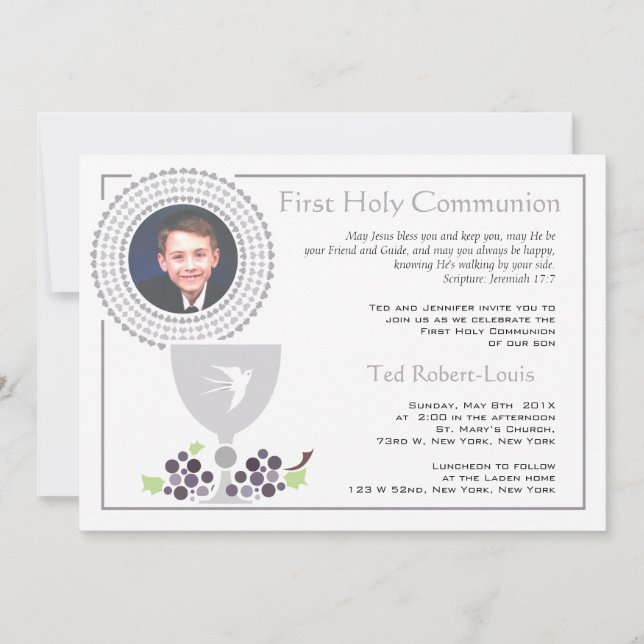 First Communion Photo Invitation (Front)