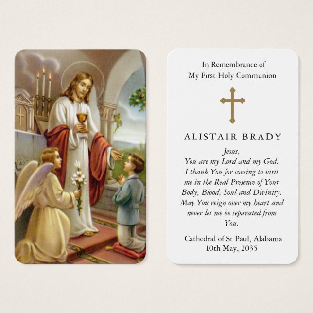First Communion Prayers | Boy Communion 1 (Front & Back)