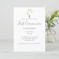 First Communion Rosary Simple Religious Event