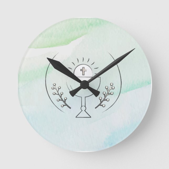 First Communion Round Clock (Front)