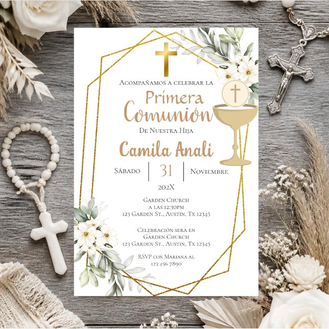 First Communion Spanish Invitation (Creator Uploaded)
