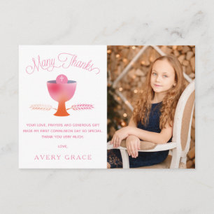 First Communion Thank You Card, Customised, Simple Card