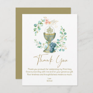 First Communion Thank You Eucalyptus
