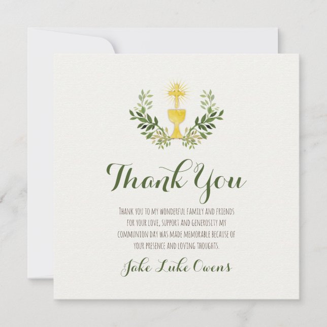 First Communion Thank you | Flat (Front)