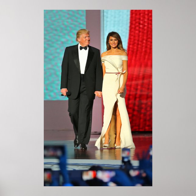 First Couple Donald and Melania Trump Liberty Ball Poster (Front)