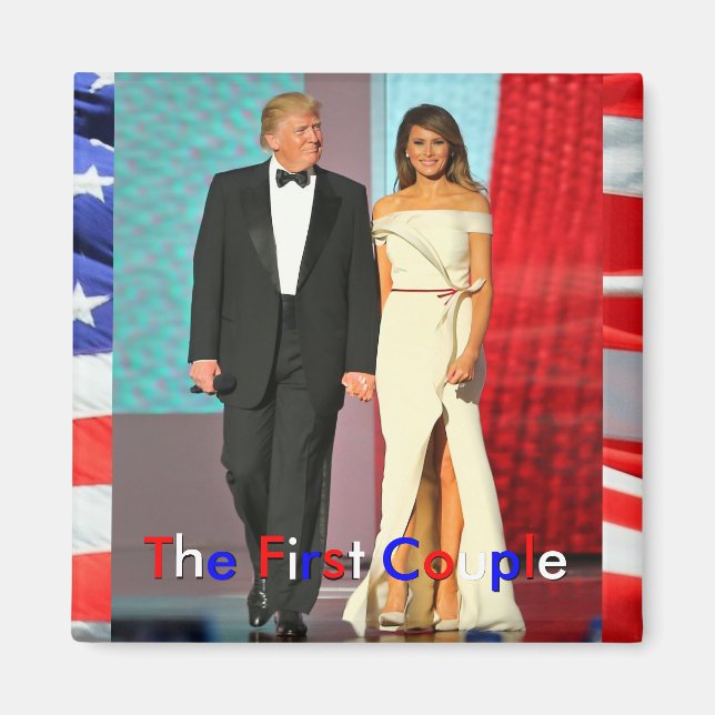 First Couple President Trump First Lady Melania Magnet (Front)