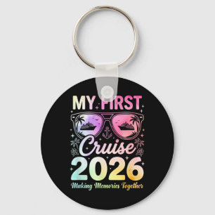 First Cruise 2026 Funny First Time Cruise Vacation Key Ring