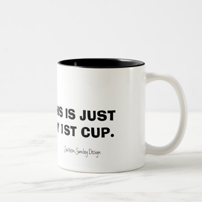 "First Cup" Two-Tone Coffee Mug (Right)