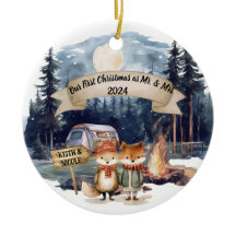 First Cute Christmas Newlywed Keepsake Ornament