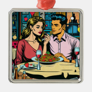 First Date   Spaghettis Dinner Metal Tree Decoration