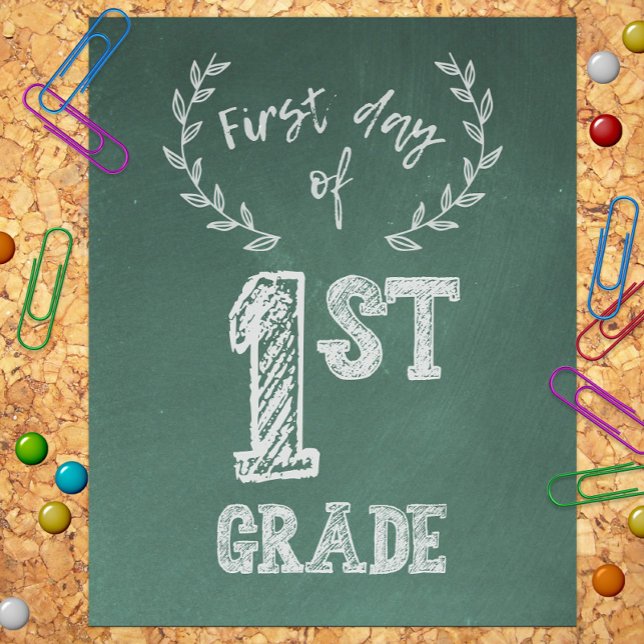 First Day Back to School, 1st Day of 1st Grade Photo Print (Creator Uploaded)