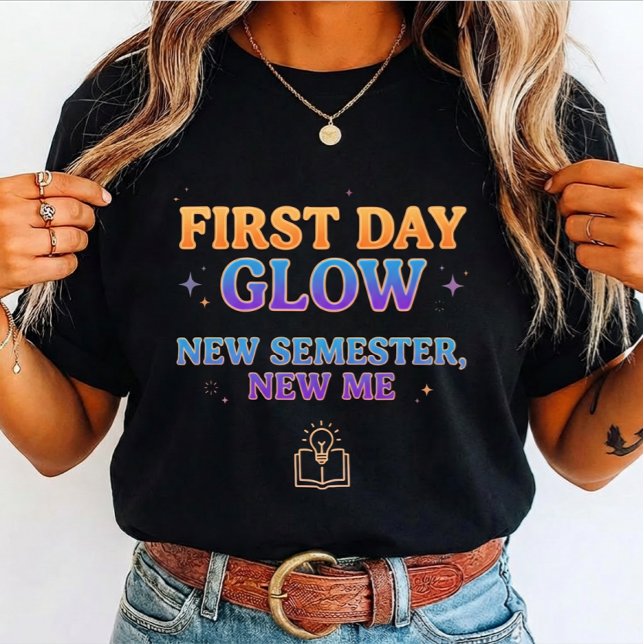First Day Glow New Semester New Me student's  Tri-Blend Shirt (Creator Uploaded)