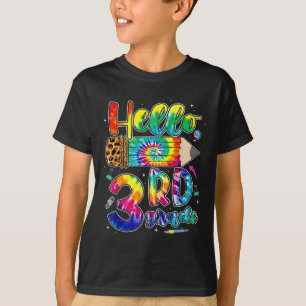 First Day Hello 3rd Grade Back To School Teachers T-Shirt