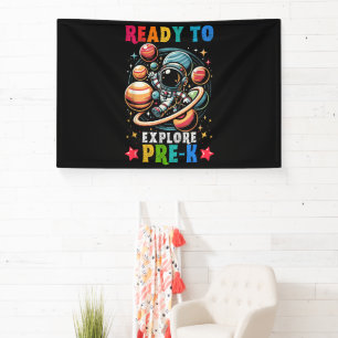 First day Kids Welcome back to School Astronaut Banner