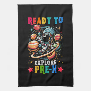First day Kids Welcome back to School Astronaut Tea Towel