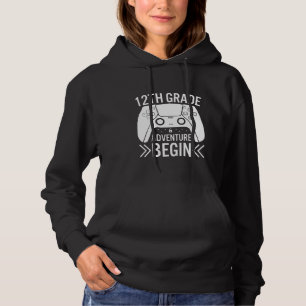 First Day Of 12th Grade Funny Gamer Boys Adventure Hoodie