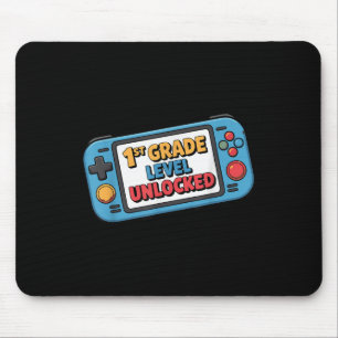First Day Of 1st Grade Level Unlocked Gaming Boy F Mouse Pad