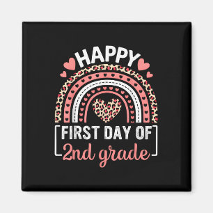 First Day Of 2nd Grade Funny Back To School Leopar Magnet