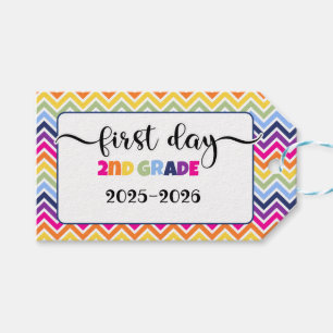 first day of 2nd grade photo prop sign gift tags
