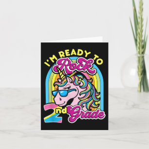 First Day Of 2nd Grade Shirt Girls Back To School  Card