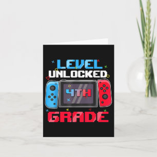 First Day Of 4th Grade Level Unlocked Back To Scho Card