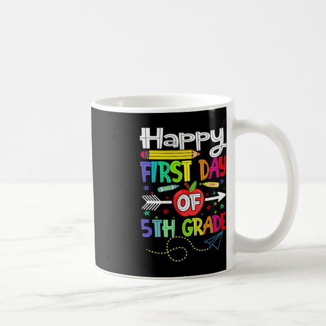 First Day of 5th Grade Teacher Back to School  Coffee Mug (Right)