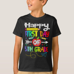 First Day of 5th Grade Teacher Back to School T-Shirt