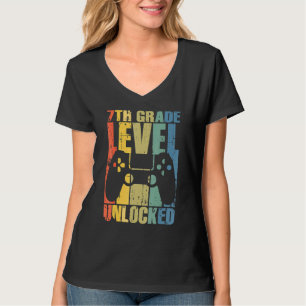 First Day Of 7th Grade Level Unlocked Back To Scho T-Shirt