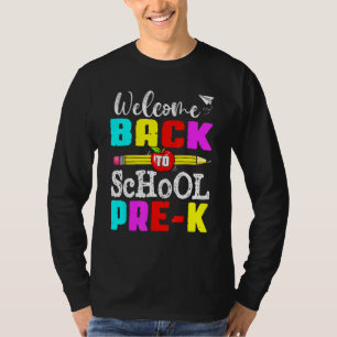 First Day Of Back To School Pre K Student Teacher  T-Shirt