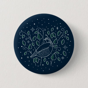 First Day of Chrismas Button Pin