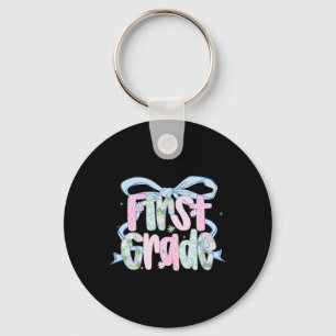 First Day Of First Grade Floral Bundle For Teacher Key Ring