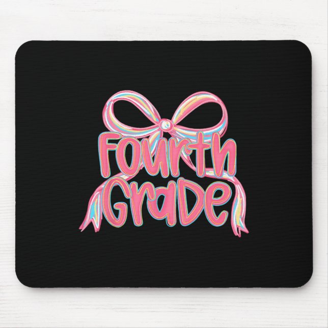 First Day Of Fourth Grade Floral Bundle For Teache Mouse Pad (Front)