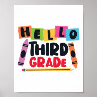 First Day Of Hello Third Grade Teacher