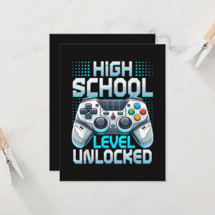 First Day of High School Level Unlocked  Invitation