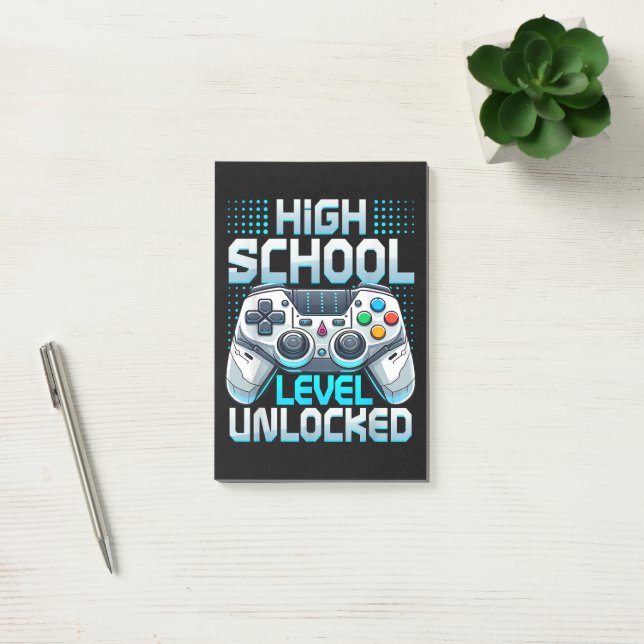 First Day of High School Level Unlocked  Post-it Notes (Office)
