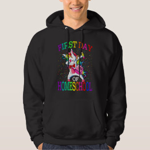 First Day Of Homeschool Unicorn Back To School Hoodie
